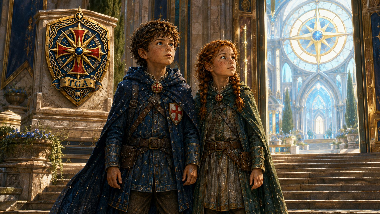 Leo and Maya at the Templar Guardian Academy